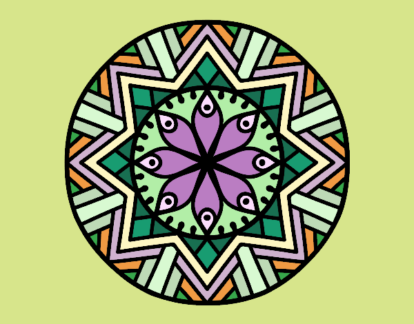 Mandala flor de bambú