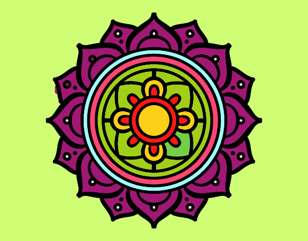 Mandala mosaico griego