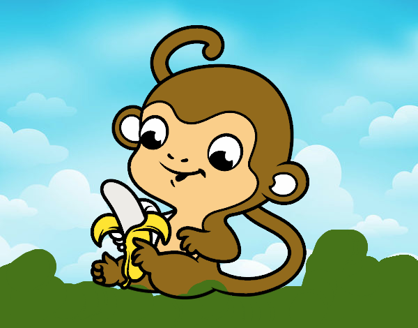 Monito con plátano