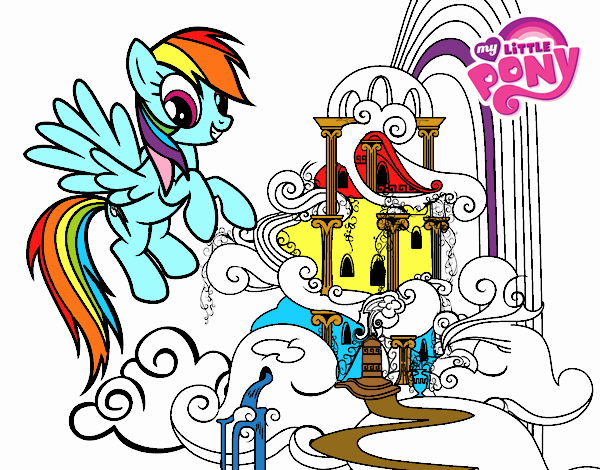 Rainbow Dash en su palacio