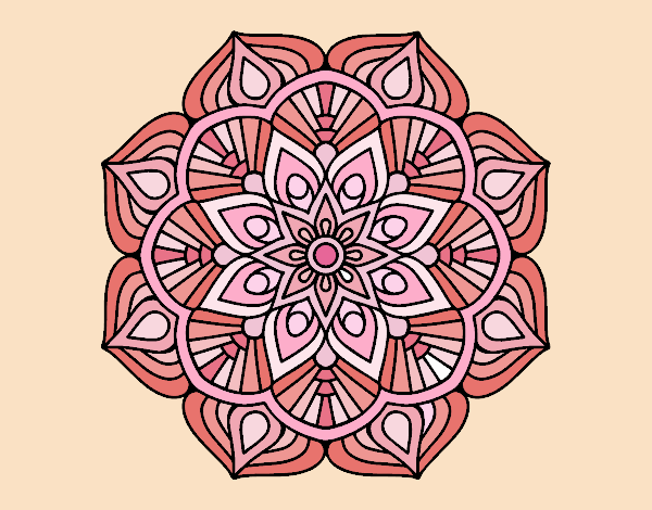 Un mandala de flor oriental