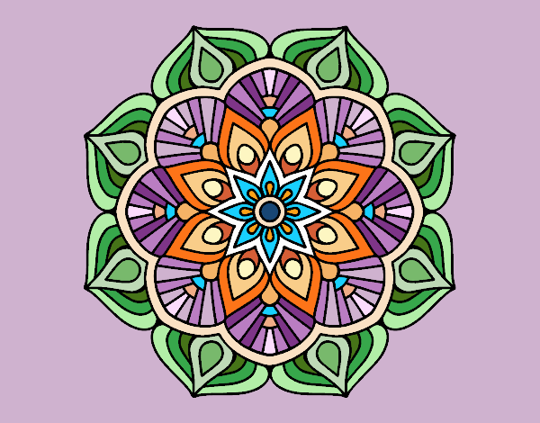 Un mandala de flor oriental