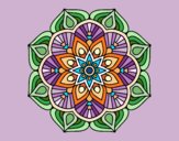 Un mandala de flor oriental