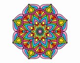 Un mandala de flor oriental