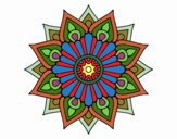 Un mandala destello floral