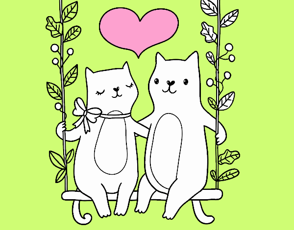 Gatitos enamorados