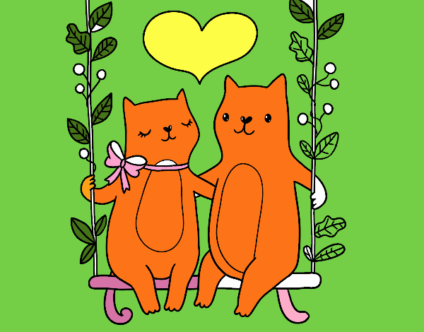 Gatitos enamorados