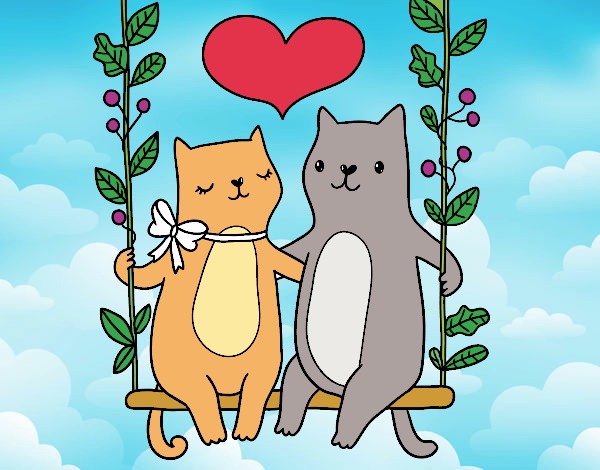 Gatitos enamorados