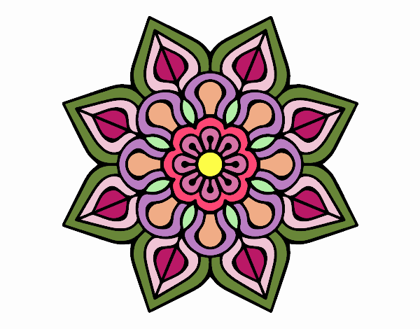 Mandala de flor sencilla