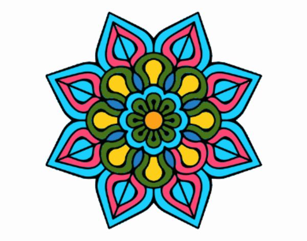 Mandala de flor sencilla