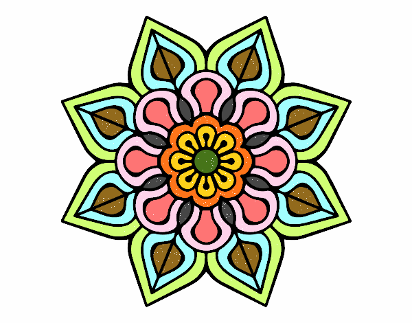 Mandala de flor sencilla