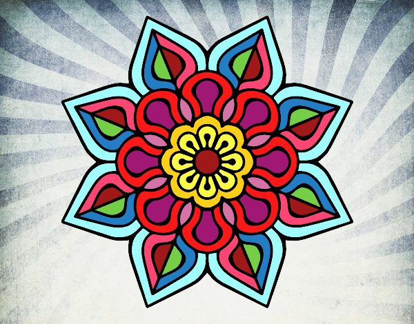 Mandala de flor sencilla