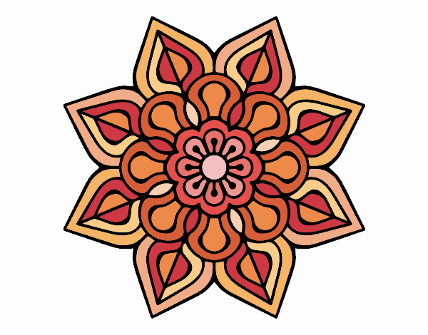 Mandala de flor sencilla