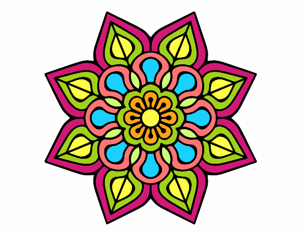 Mandala de flor sencilla