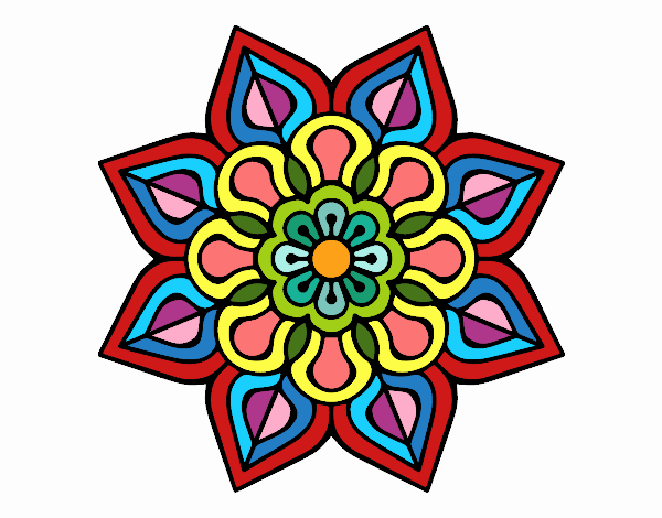 Mandala de flor sencilla