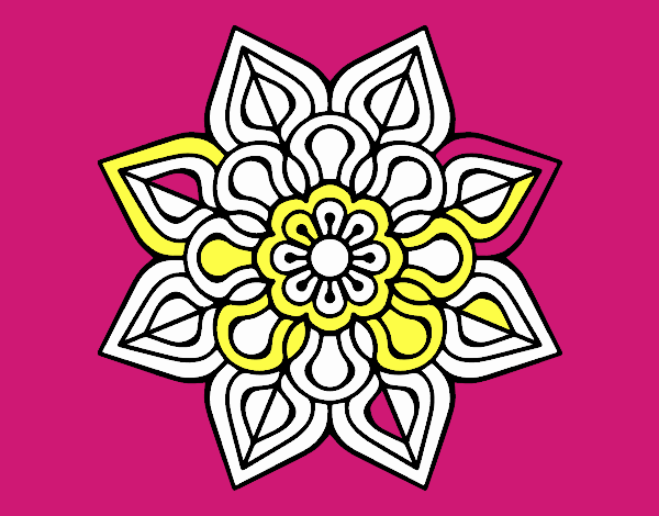 Mandala de flor sencilla