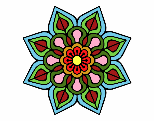 Mandala de flor sencilla