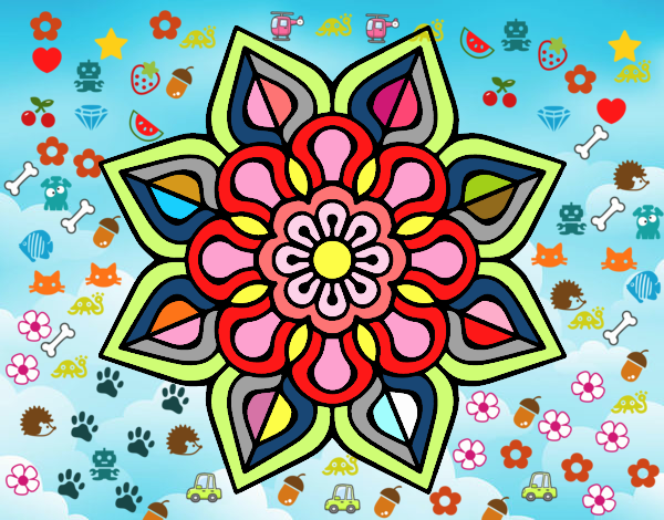 Mandala de flor sencilla