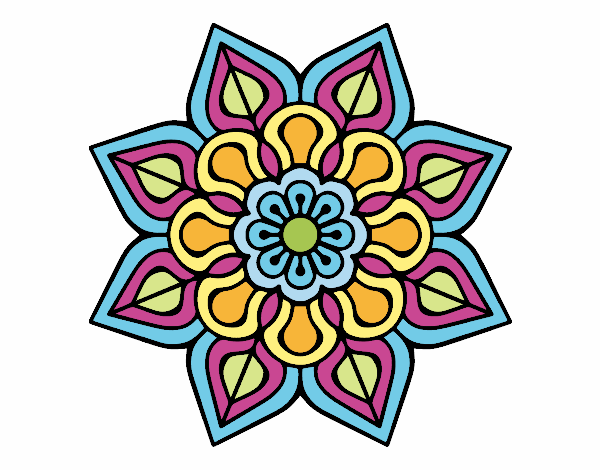 Mandala de flor sencilla