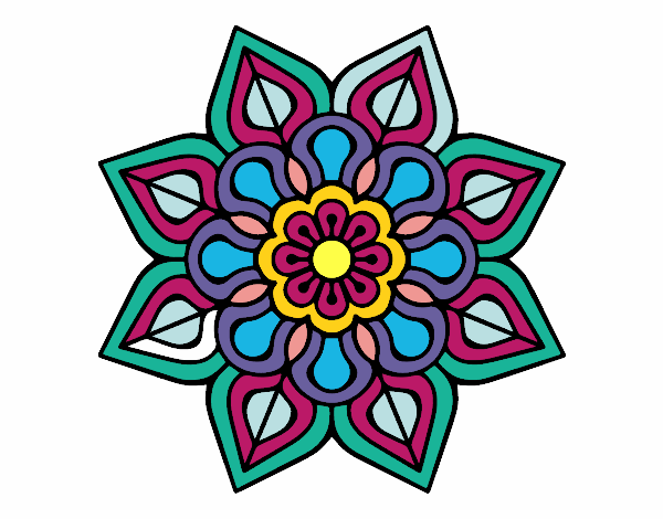 Mandala de flor sencilla