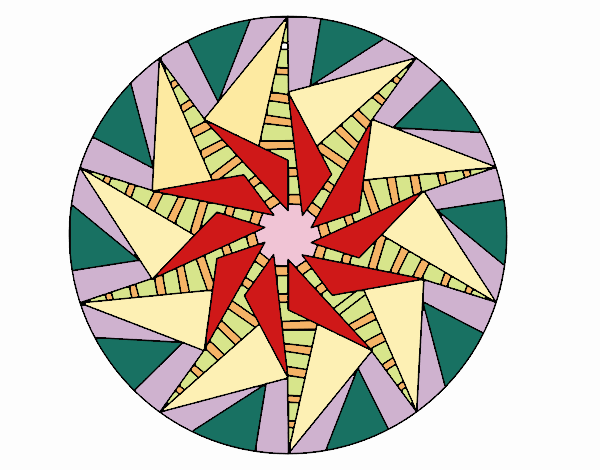 Mandala sol triangular