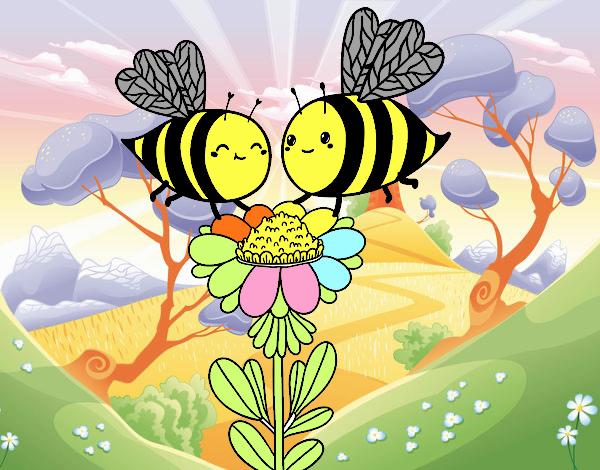 Pareja de abejas