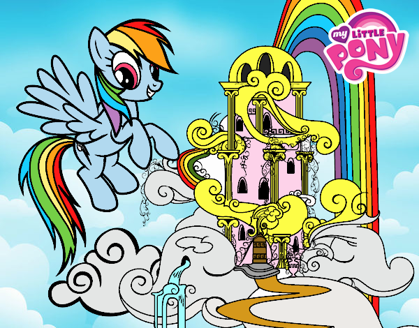 Rainbow Dash en su palacio