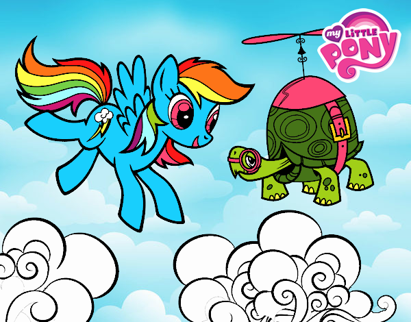 Rainbow Dash y la tortuga tanque