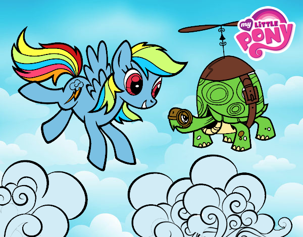 Rainbow Dash y la tortuga tanque