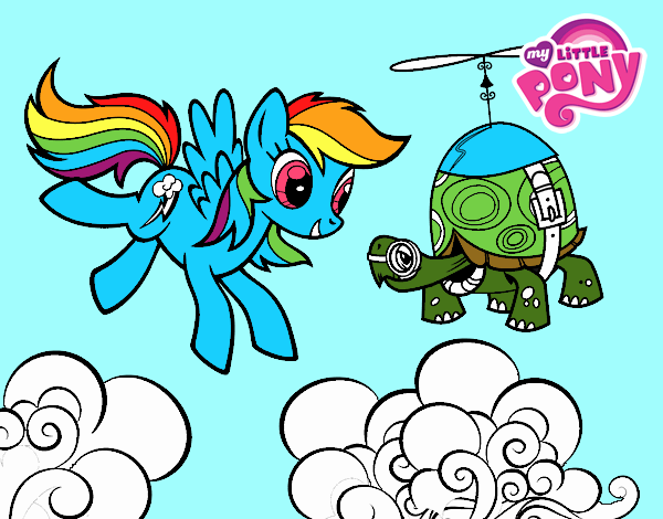 Rainbow Dash y la tortuga tanque