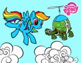 Rainbow Dash y la tortuga tanque