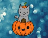 Un gatito de Halloween