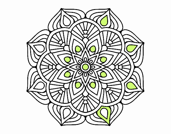 Un mandala de flor oriental