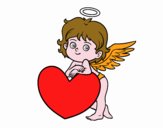 Cupido y un corazón