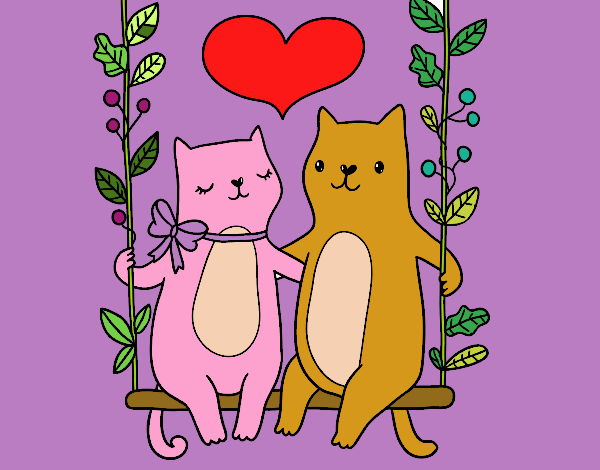 Gatitos enamorados