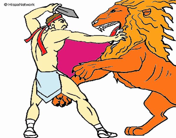 Gladiador contra león