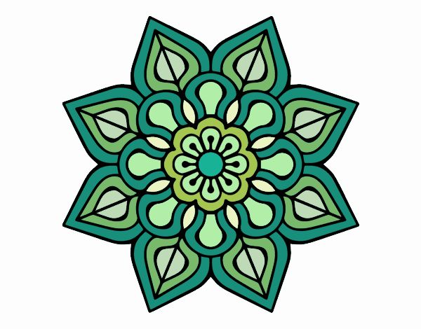 Mandala de flor sencilla