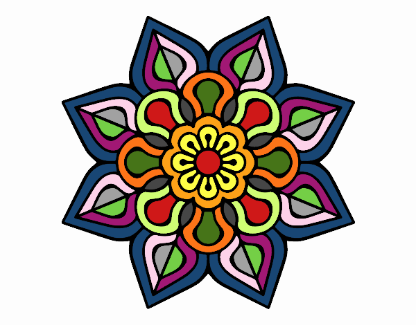 Mandala de flor sencilla