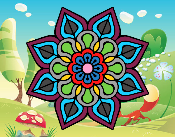 Mandala de flor sencilla