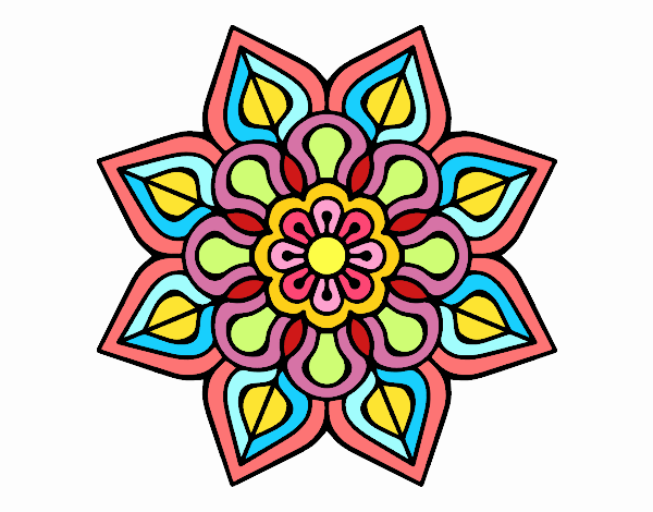 Mandala de flor sencilla