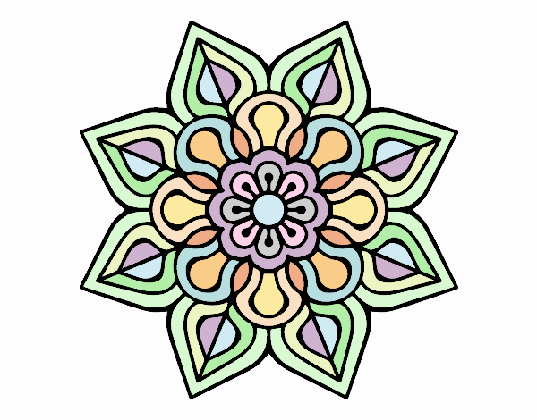 Mandala de flor sencilla