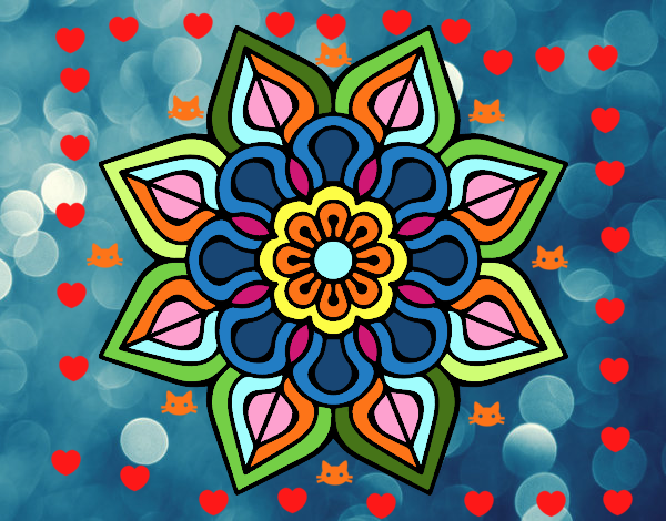 Mandala de flor sencilla