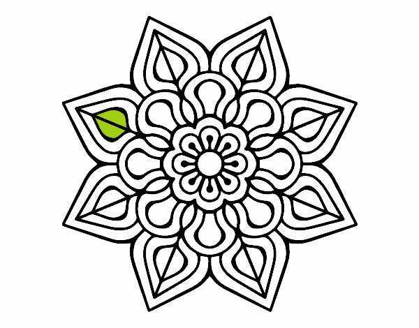 Mandala de flor sencilla