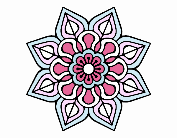 Mandala de flor sencilla