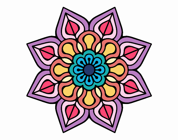 Mandala de flor sencilla