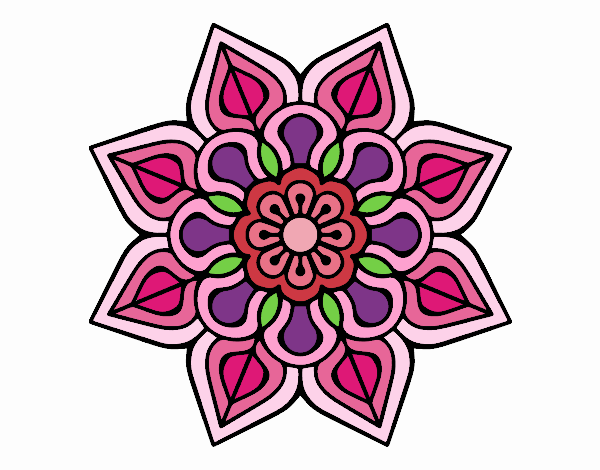 Mandala de flor sencilla