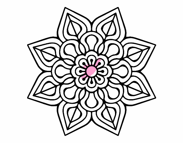 Mandala de flor sencilla