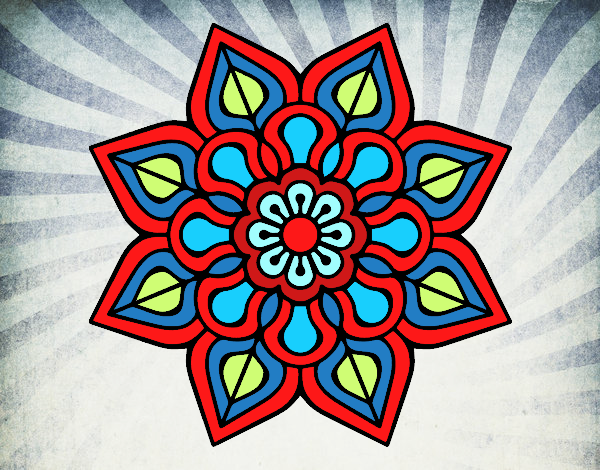 Mandala de flor sencilla