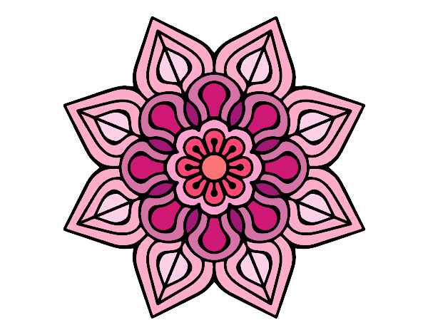 Mandala de flor sencilla