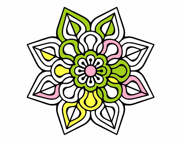 Mandala de flor sencilla